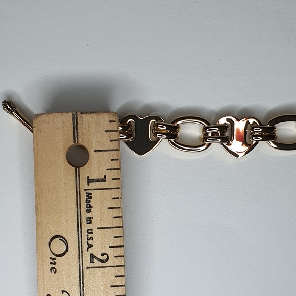 Juicy Couture Heart Link Charm Bracelet (Gold Tone) - Picture 4 of 7